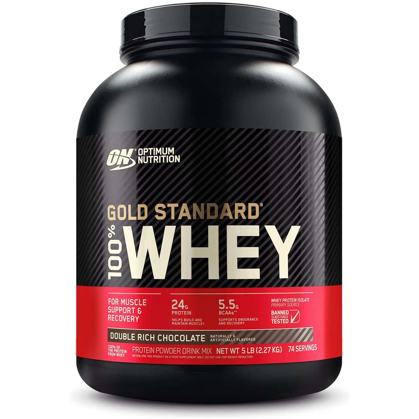 Optimum Nutrition Gold Standard 100% Whey Protein 5 LB Double Rich Chocolate