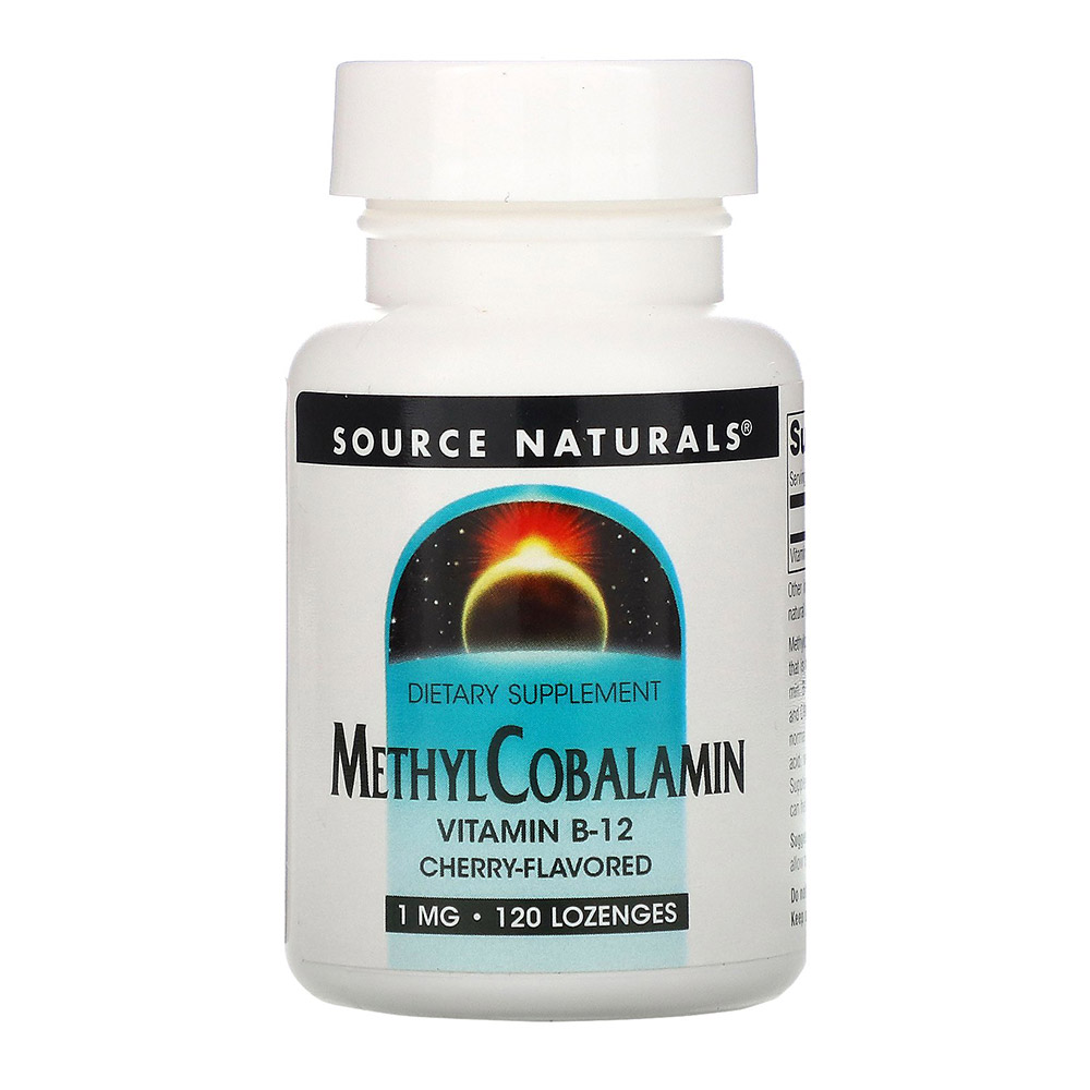 Source Naturals Methylcobalamin Vitamin B-12, Cherry, 60 Lozenges