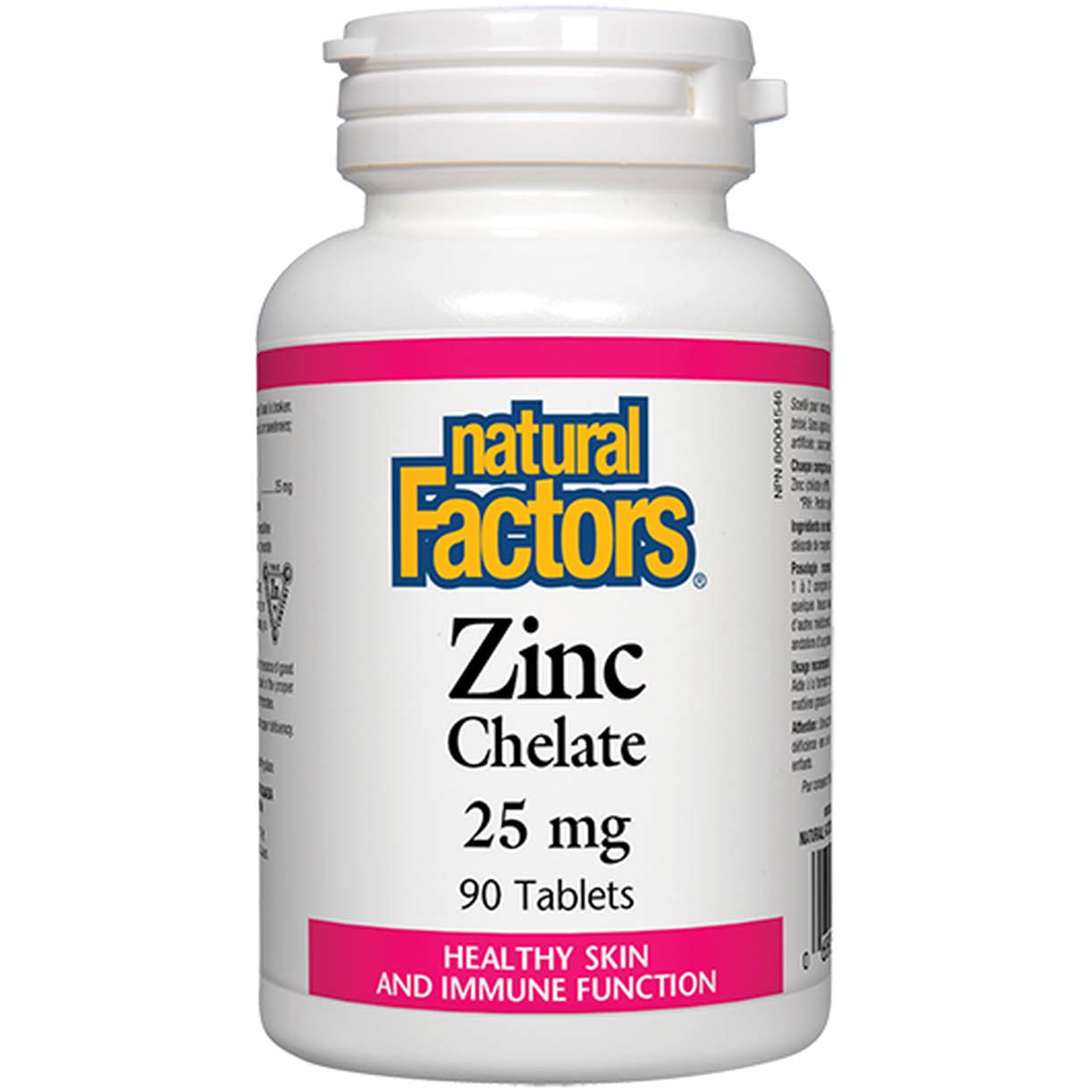 Natural Factors Zinc Chelate 90 Tablets 25 mg