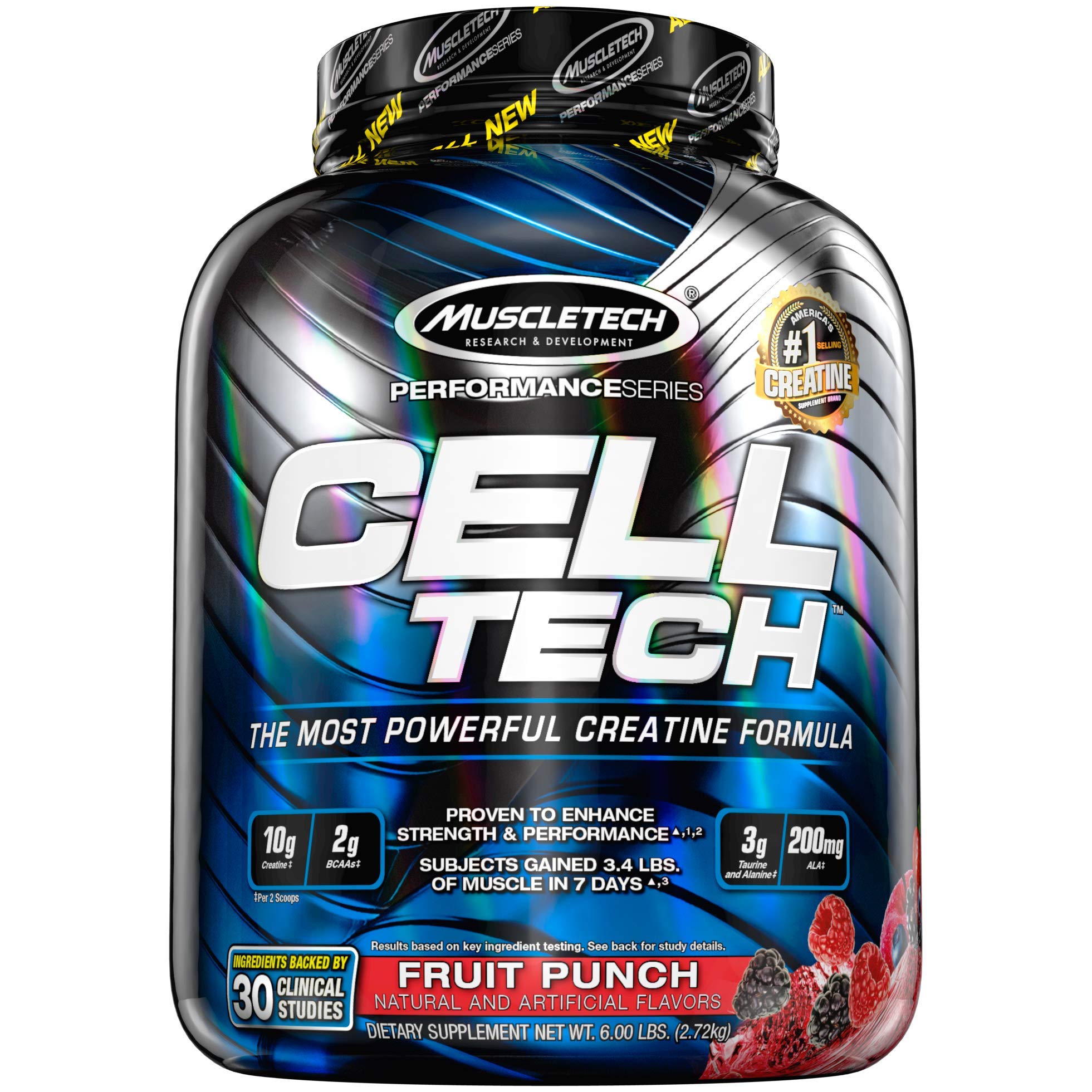 Muscletech Cell Tech Creatine Formula, Fruit Punch, 6 LB