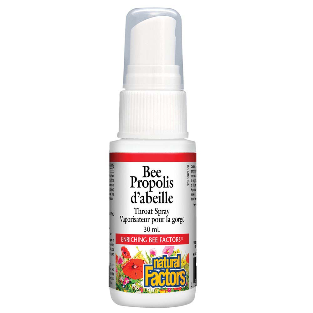 Natural Factors Bee Propolis Throat Spray, 30 Ml