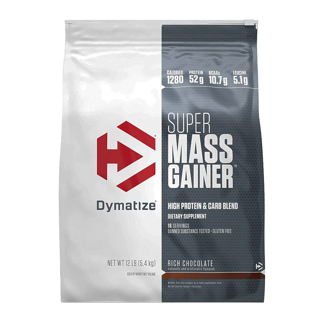 Dymatize Super Mass Gainer, Double Rich Chocolate, 12 LB
