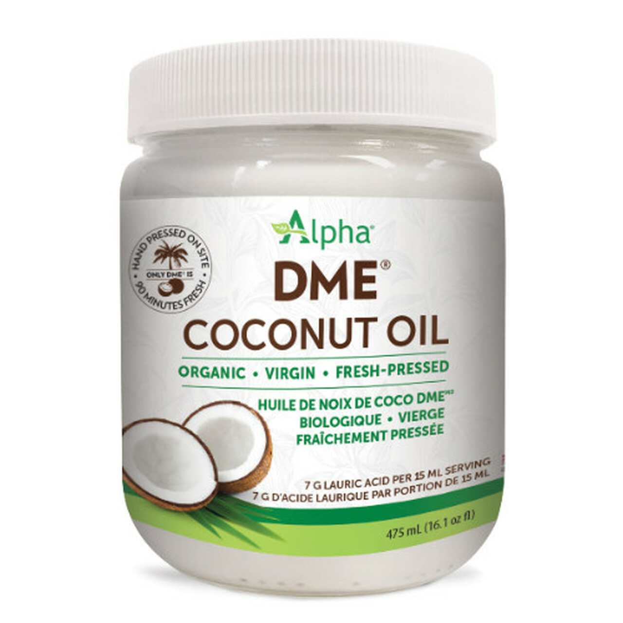 Alpha Health DME Coconut Oil, Original, 475 ML