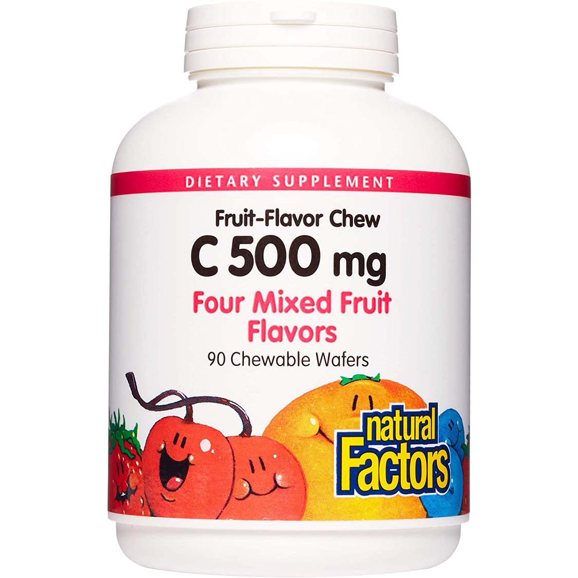 Natural Factors Vitamin C 500 mg Chewable Wafer 90 Chewable Wafer Mixed Fruit