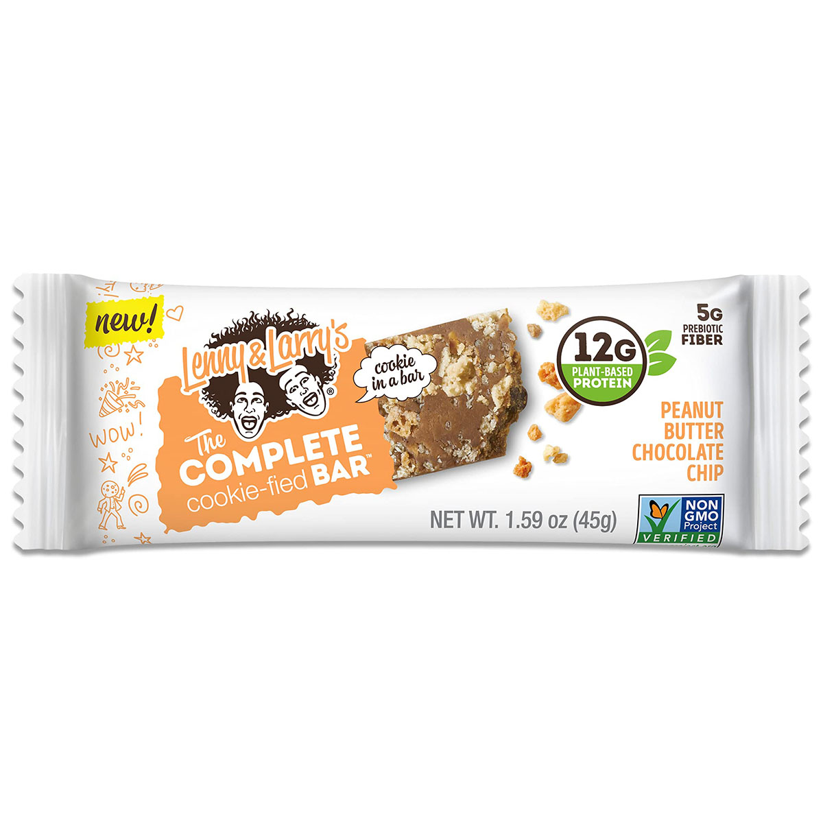 Lenny & Larry’s The Complete Cookie-fied Bar Peanut Butter Chocolate Chip 1 Bar
