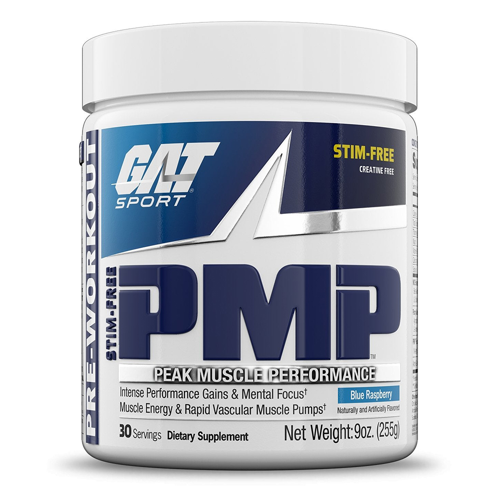 Gat Sport PMP Stim-Free Pre-Workout, Blue Raspberry, 30