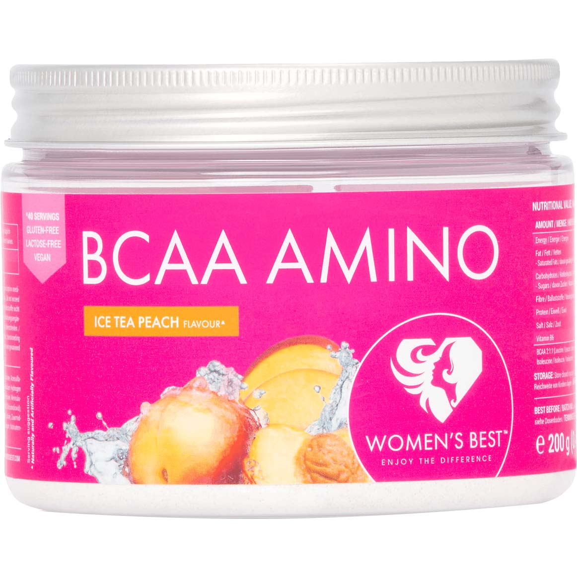 Womens Best Bcaa Amino, Ice Tea Peach, 40