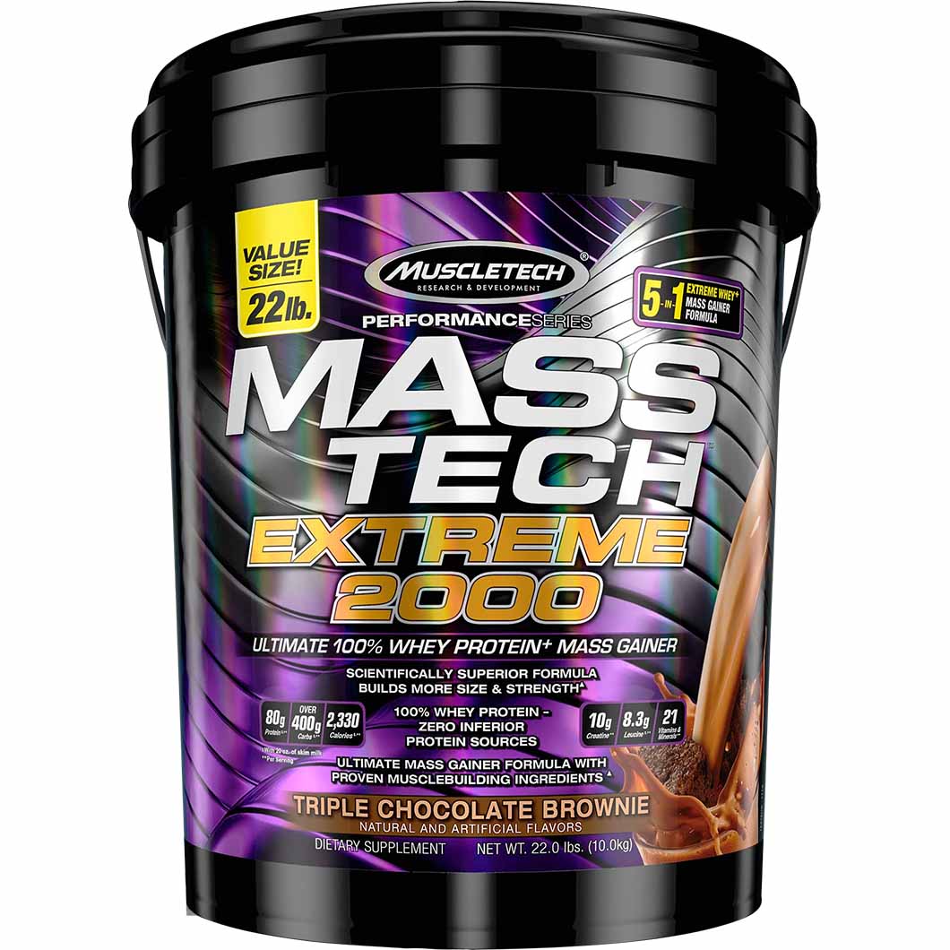 Muscletech Mass Tech Extreme 2000 22.04 LB Triple Chocolate Brownie