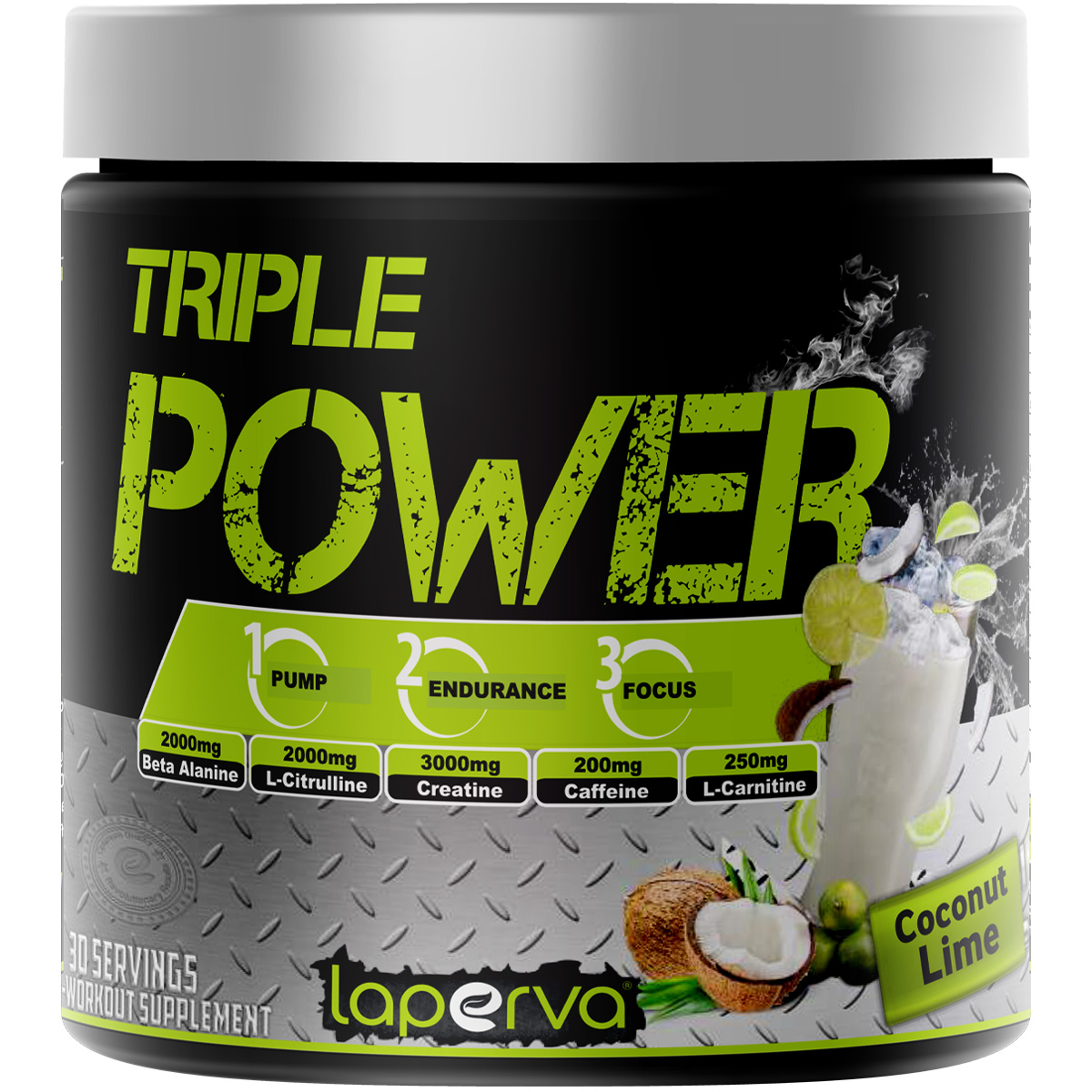 Laperva Triple Power PreWorkout, Coconut & Lime, 30 Dr Nutrition KSA