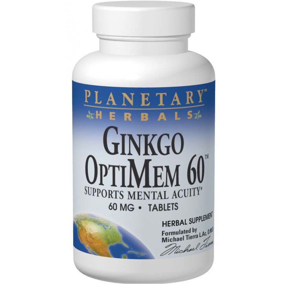 Planetary Herbals Ginkgo Optimem, 120 mg, 30 Tablets